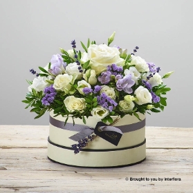 Lovely Lilacs Hatbox (in black hatbox)